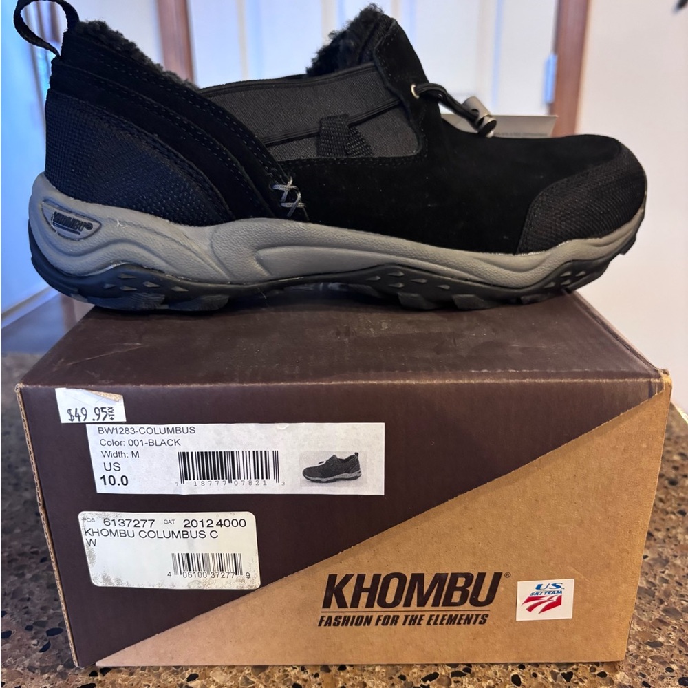 Khombu Black Outdoor Slip-Ons